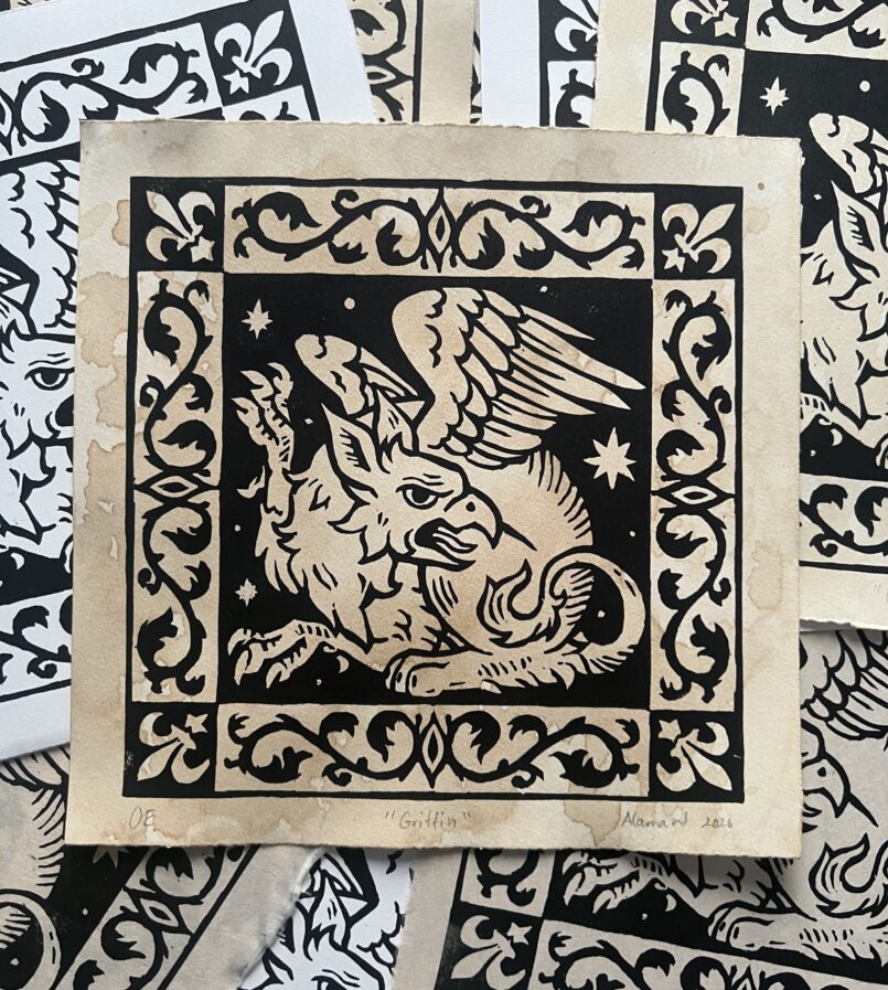 Linoprint – Griffin
