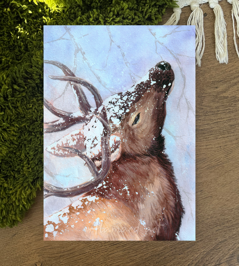 Print – Stag portrait